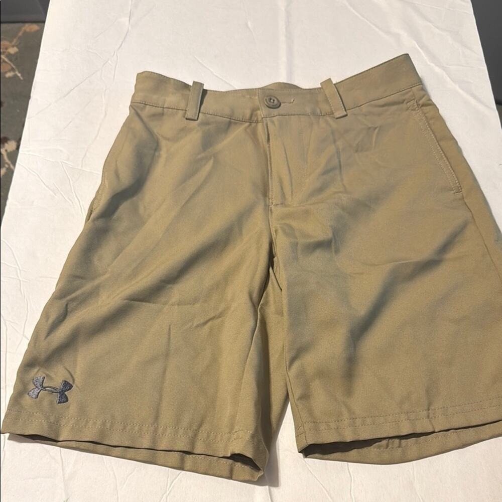Under Armour Tan Athletic Shorts Durable Design Youth Small - Picture 3 of 5